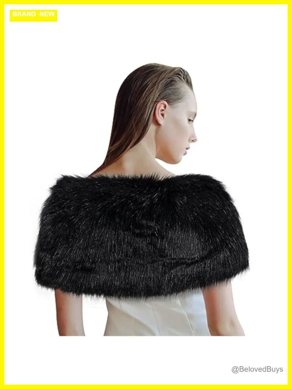 Faux Fur Collar Neck Warmer Scarf Wrap Shawl for Winter Coat